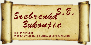 Srebrenka Bukonjić vizit kartica